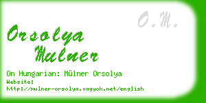 orsolya mulner business card