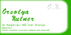 orsolya mulner business card